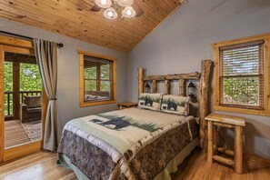 4 bedrooms, iron/ironing board, WiFi, bed sheets - Rustic Cabin in Woods w/ Hot Tub & Games! (Sevierville)