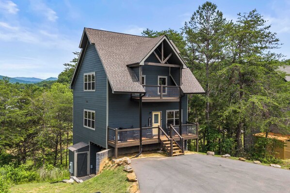 Exterior - Modern Cabin w/ Pool, Hot Tub, Games & More! (Sevierville)
