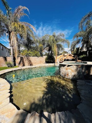 Outdoor pool, a heated pool