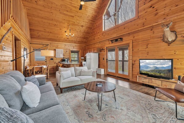 TV, fireplace, offices