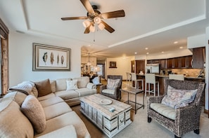 TV, fireplace, DVD player, offices
