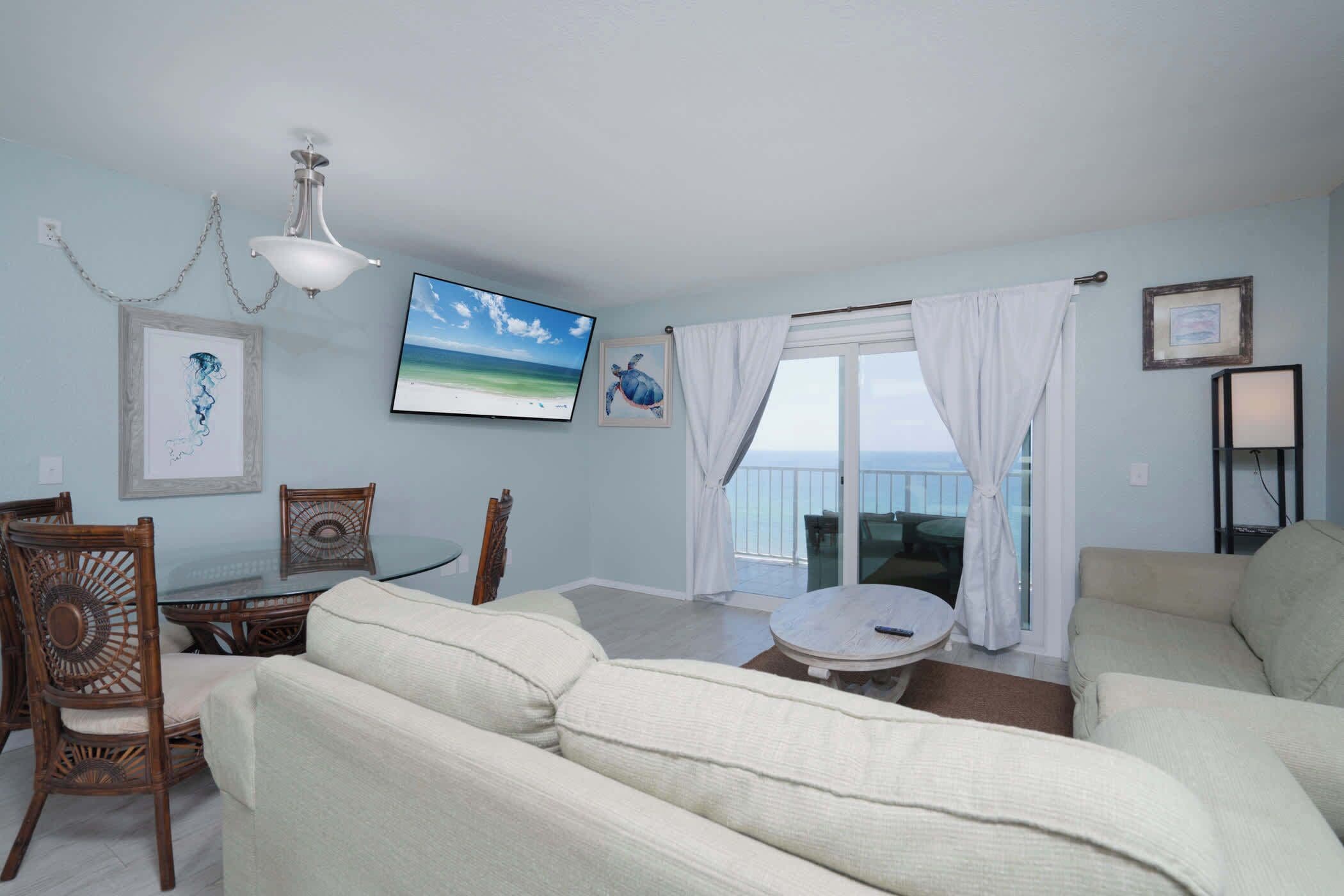 Condo, Multiple Beds, Balcony, Ocean View (Jellyfish Cove) | Living area | 42-inch flat-screen TV with digital channels