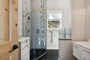 Shower, hair dryer