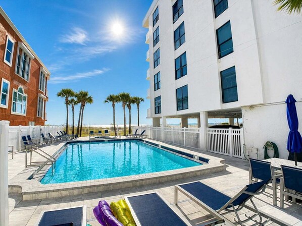 A heated pool