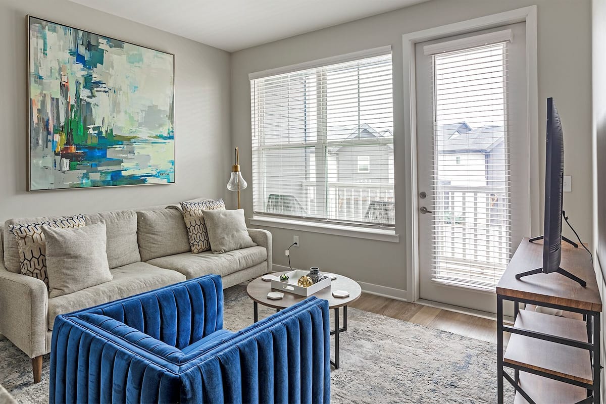 Apartment, 1 Bedroom | Living area | 40-inch TV with digital channels