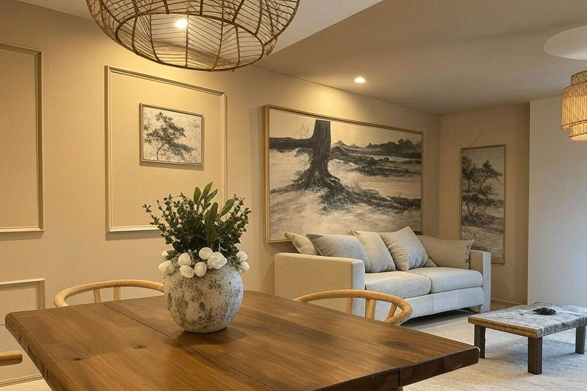 Apartamento Premium | Zona de estar | Smart TV de 60 pulgadas con canales digitales, además de Netflix, Hulu