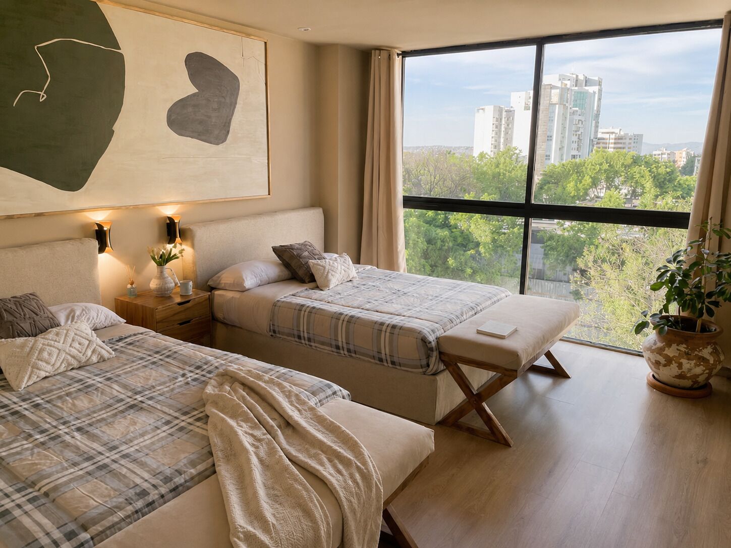 Appartement Confort | Literie hypoallergénique, couette en duvet d'oie, matelas Tempur-Pedic