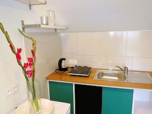 Apartment | Eigene Küche | Wasserkocher, Toaster, Hochstuhl