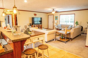 Älytelevisio, takka, videopelejä, DVD-soitin