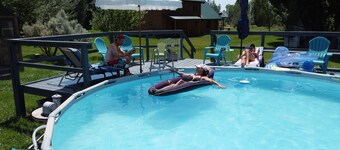 Modern Log Cabin on a historic cattle ranch in Northern Nevada. 