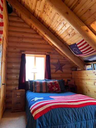 Modern Log Cabin on a historic cattle ranch in Northern Nevada. 