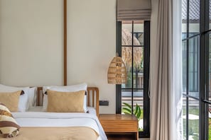 Luxe villa, 2 slaapkamers | 2 slaapkamers, een strijkplank/strijkijzer, beddengoed
