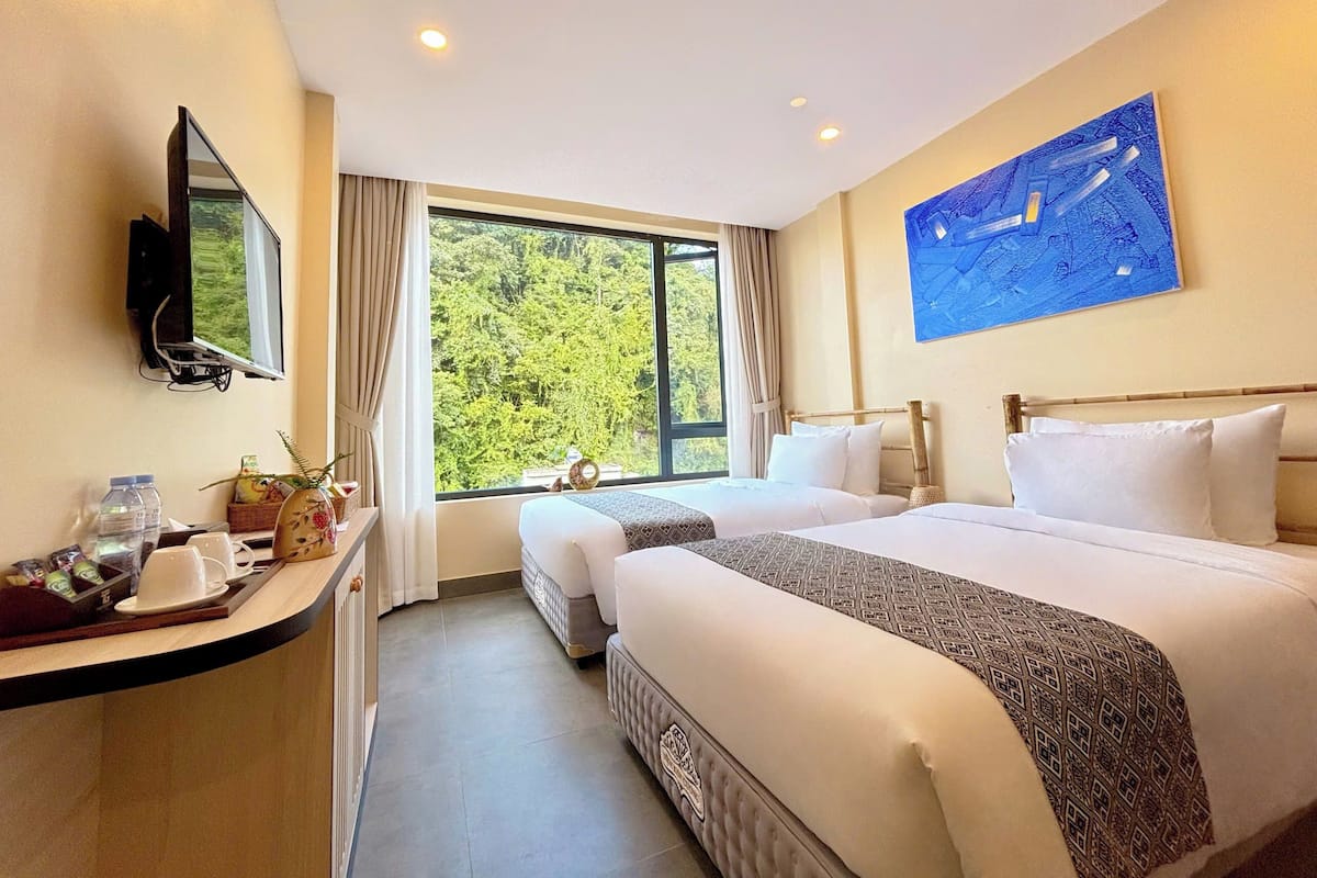 ห้องซูพีเรียดับเบิลหรือทวิน, 1 ห้องนอน | โต๊ะทำงาน, ห้องเก็บเสียง, Wi-Fi ฟรี, ผ้าปูที่นอน