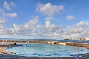 Pool - Vacation Apartment 'Coral Beach' with Sea View, Balcony and Wi-Fi (Bajamar)