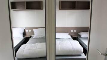 3 habitaciones y ropa de cama