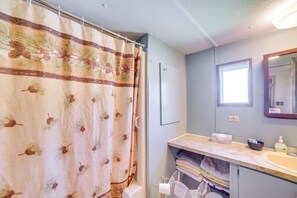 Hair dryer, towels