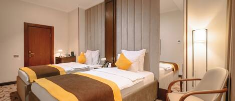 Standard Twin Room, City View | In-room safe, iron/ironing board, free WiFi