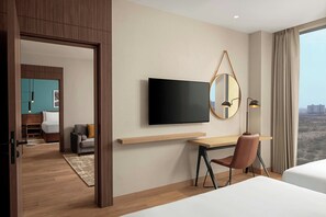 Suite, 1 King Bed (View) | Hypo-allergenic bedding, minibar, in-room safe, desk