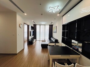 Luxury Apartment, 2 Bedrooms, City View | Living area - Daniel Homes - Vinhomes SkyLake Luxury (Hanoi)
