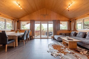 Smart TV, chimenea y reproductor de DVD 