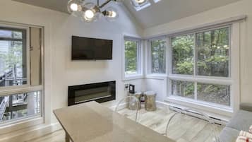 Smart-tv och eldstad