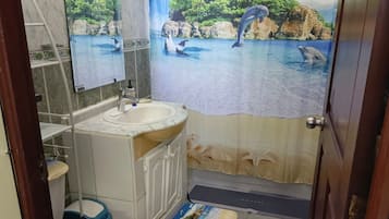 Secador de cabelo, sabonete, papel higiênico