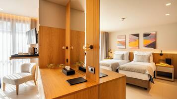 Chambre Supérieure Double ou avec lits jumeaux, vue ville | Vue de la chambre