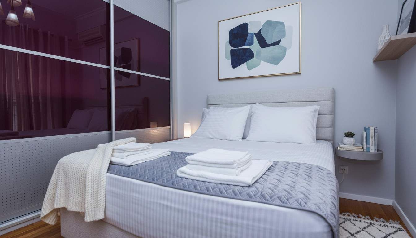 2 bedrooms, iron/ironing board, WiFi, bed sheets