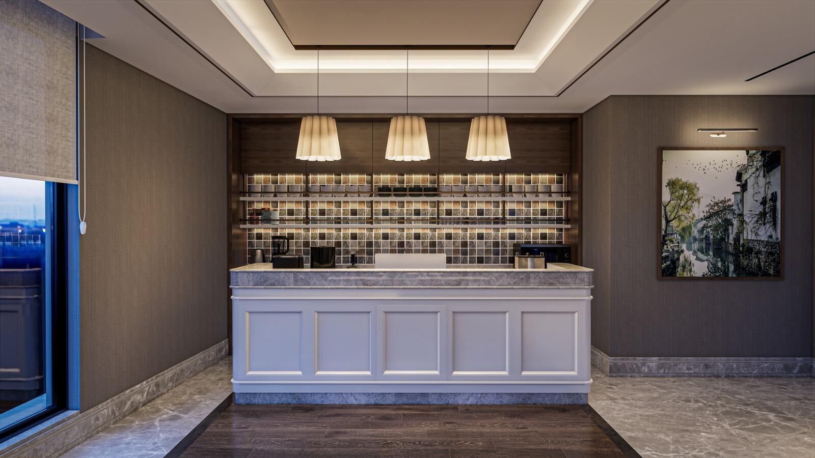 Check-in/check-out kiosk