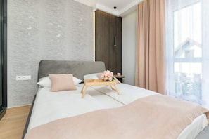 1 bedroom, iron/ironing board, travel cot, WiFi - Modern Apartment | Balcony and Parking close to the Beach (Jastrzębia Góra)