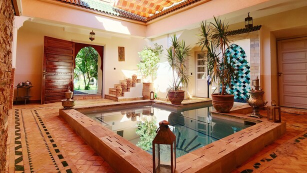 Family Double Room, 1 Bedroom, Garden View | Terrace/patio - Riad salix agafay (Saada)