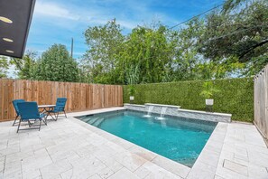 Outdoor pool, a heated pool - Downtown Houston Escape 3BR Modern Home + Heated Pool (Houston)