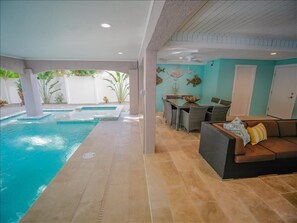 A heated pool