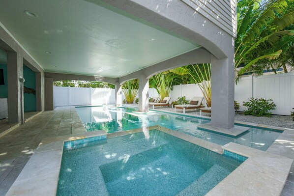 A heated pool