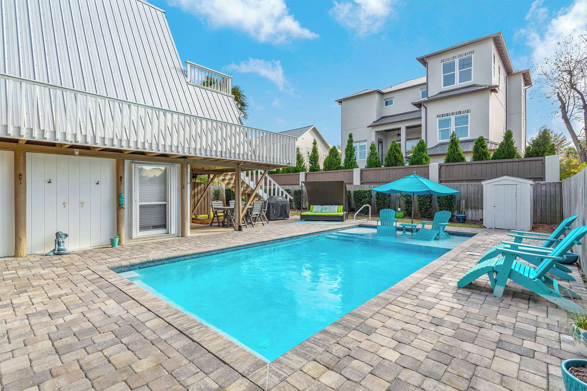 A heated pool