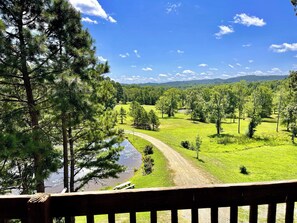 Property grounds - Second level glamping deck with stunning mountain view! (Oden)