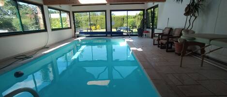 Indoor pool, a heated pool