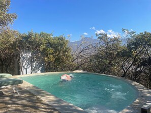 Outdoor pool, a heated pool