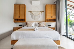 Villa, 2 Bedrooms, Private Pool | Desk, laptop workspace, blackout drapes, free WiFi - Rice Field Villa Ubud (Tegallalang)