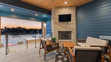 TV, video games, foosball, offices