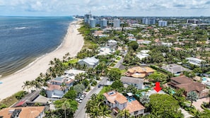 Vlak bij het strand