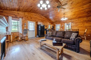 Smart TV, fireplace, DVD player, video library