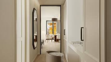 Suite junior, 1 cama de matrimonio grande, balcón | Zona de estar
