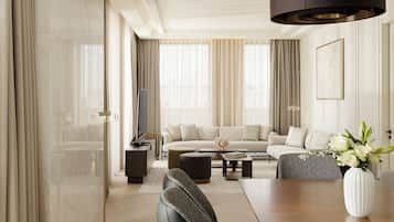 Suite, 1 cama King size (Ambassador Suite) | Área de sala de estar