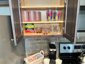 Microwave, oven, stovetop, dishwasher