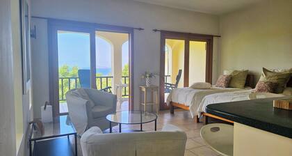 Charming, bright studio apt. with view of the Caribbean Sea, 1-2 guests