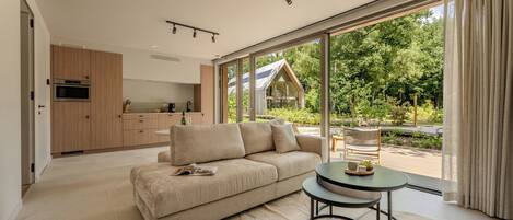 Smart TV, video library, stereo