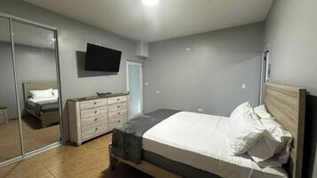 1 bedroom, iron/ironing board, travel crib, WiFi