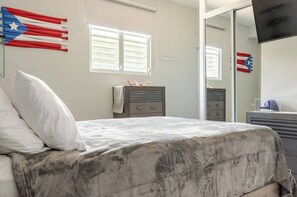 1 bedroom, iron/ironing board, travel crib, free WiFi