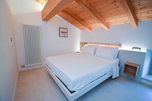 1 bedroom, desk, iron/ironing board, travel cot